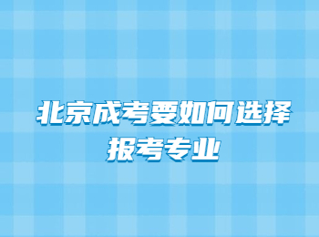 北京成考报考专业