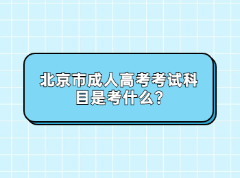 北京市成人高考考试科目